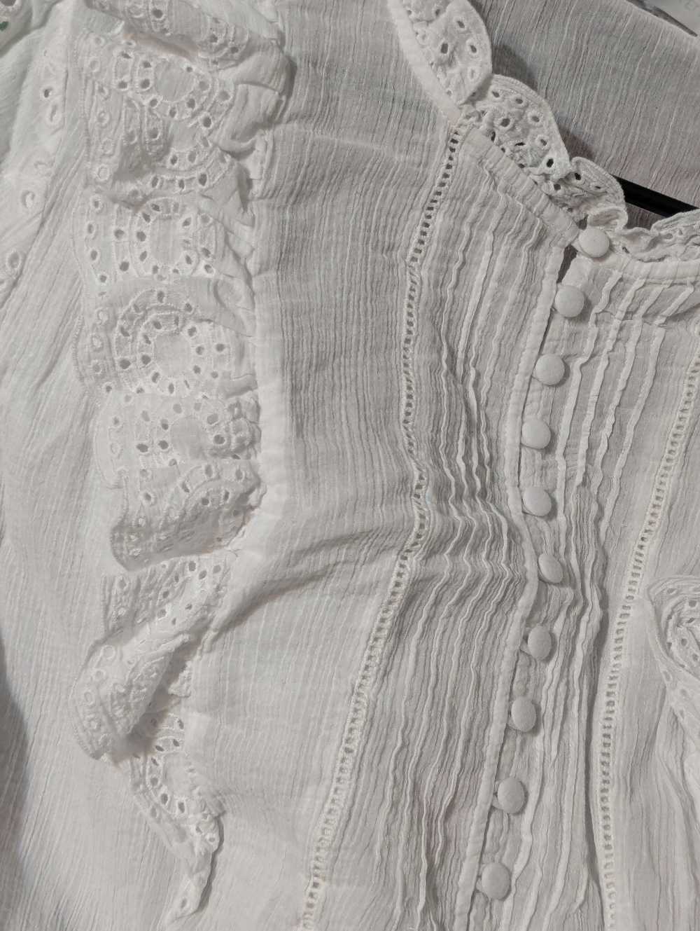 Addition Elle White Lace Ruffle Blouse - 4X - Picture 4 of 4